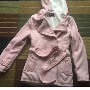 Rue 21 Pink Fuzzy Pea Coat